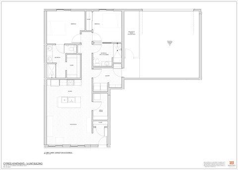 Floor plan for 2 beds, 2 baths, 1150 sqft